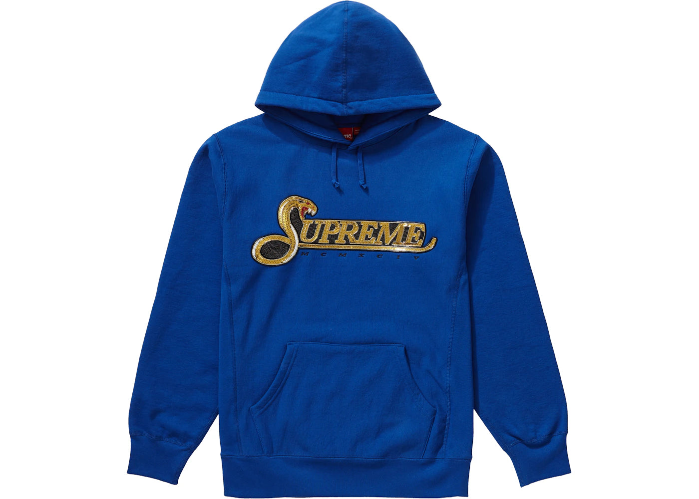 Supreme Sequin Viper Hooded Sweatshirt Royal