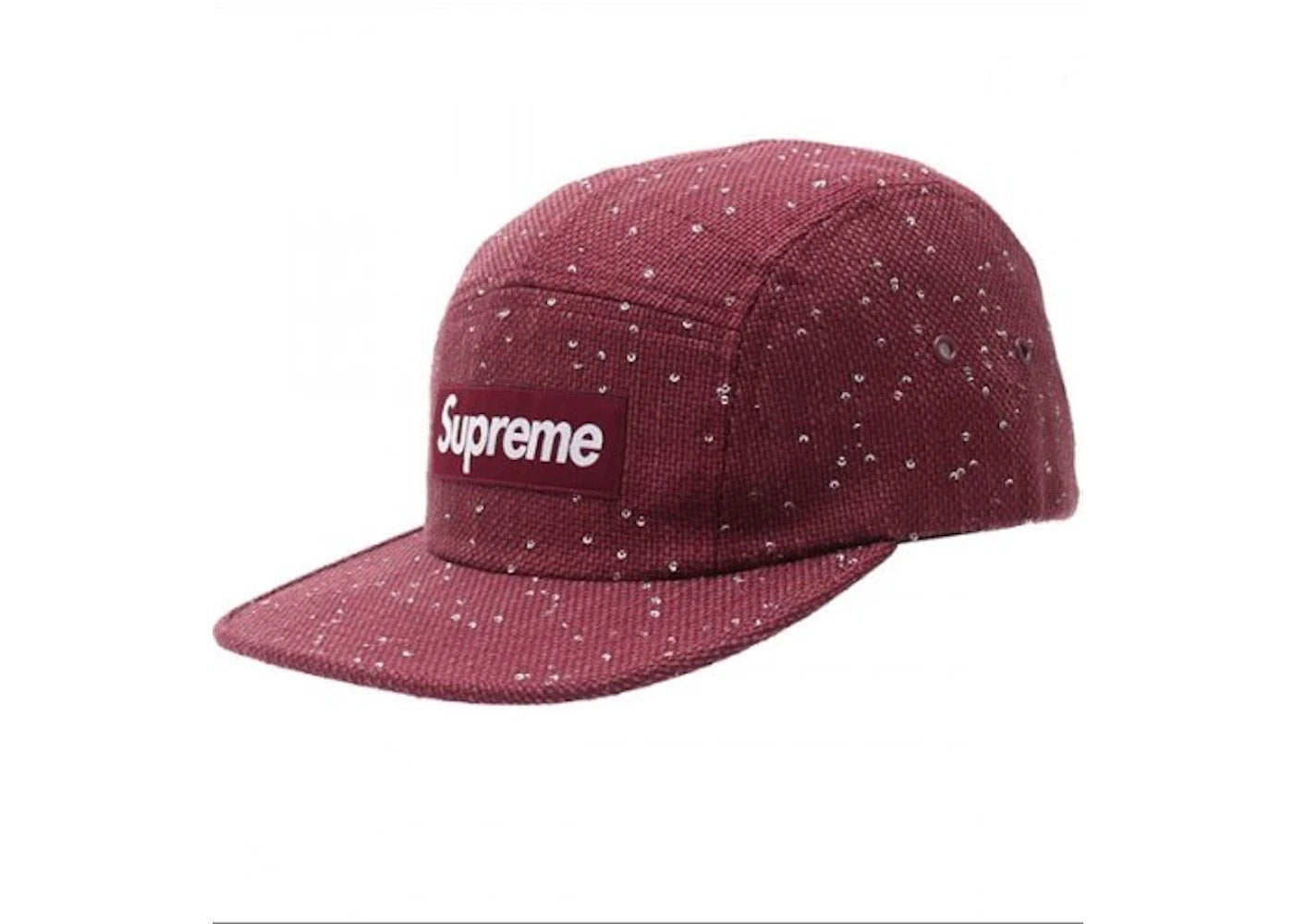 Supreme Sequins Camp Cap Burgundy