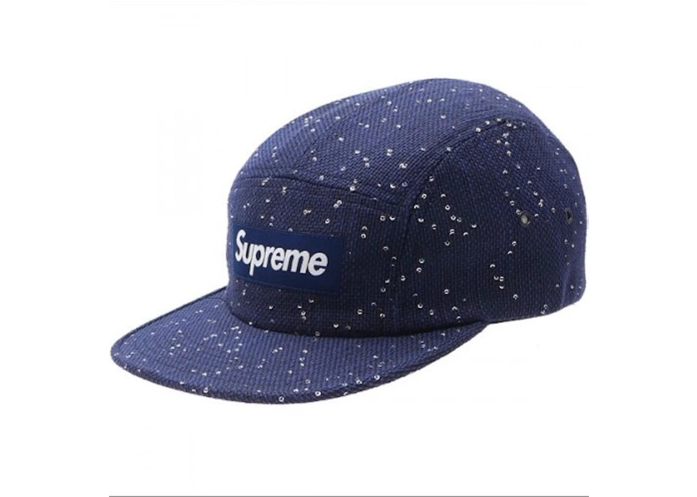 Supreme Sequins Camp Cap Navy