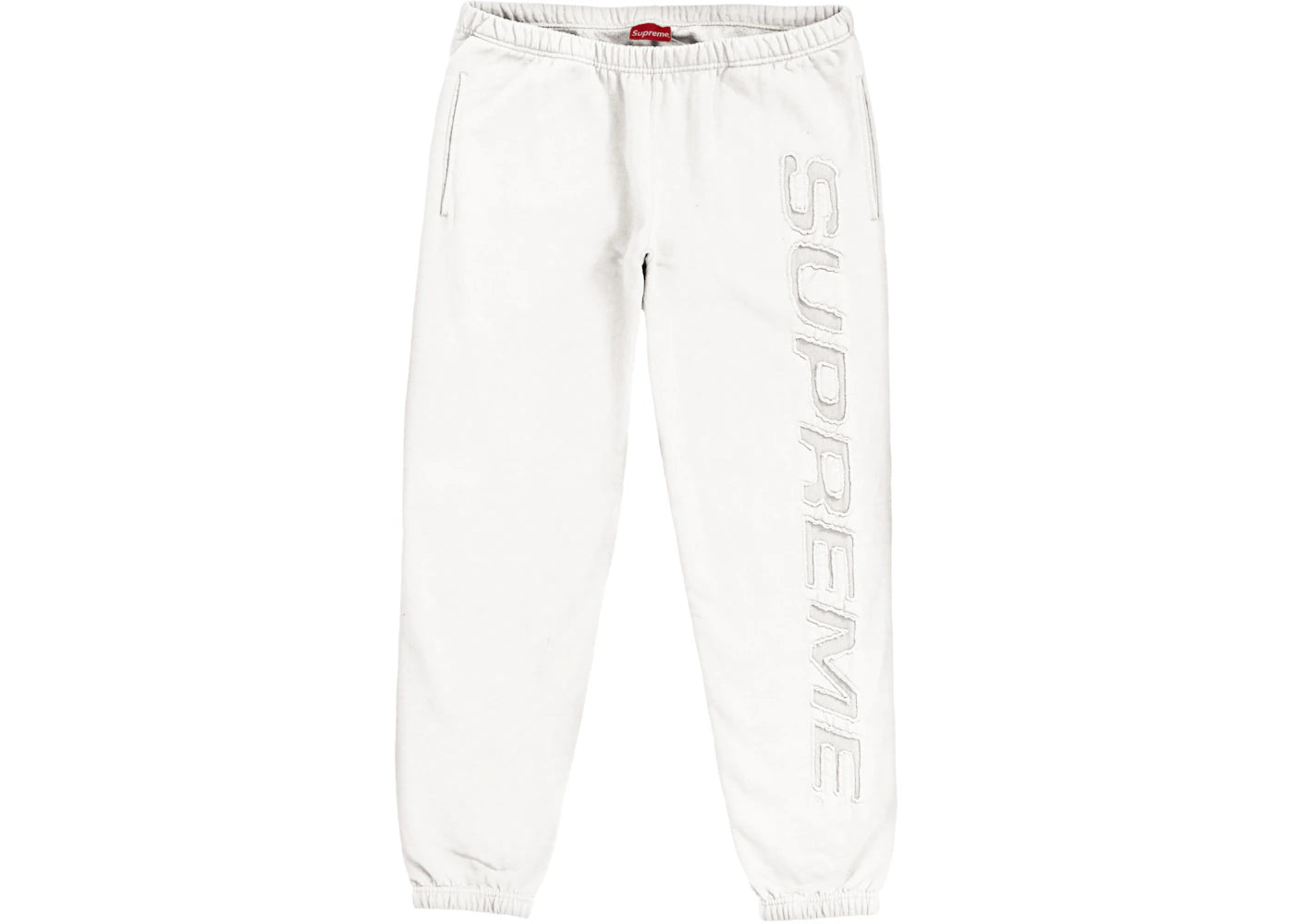 Supreme Set In Logo Sweatpant White