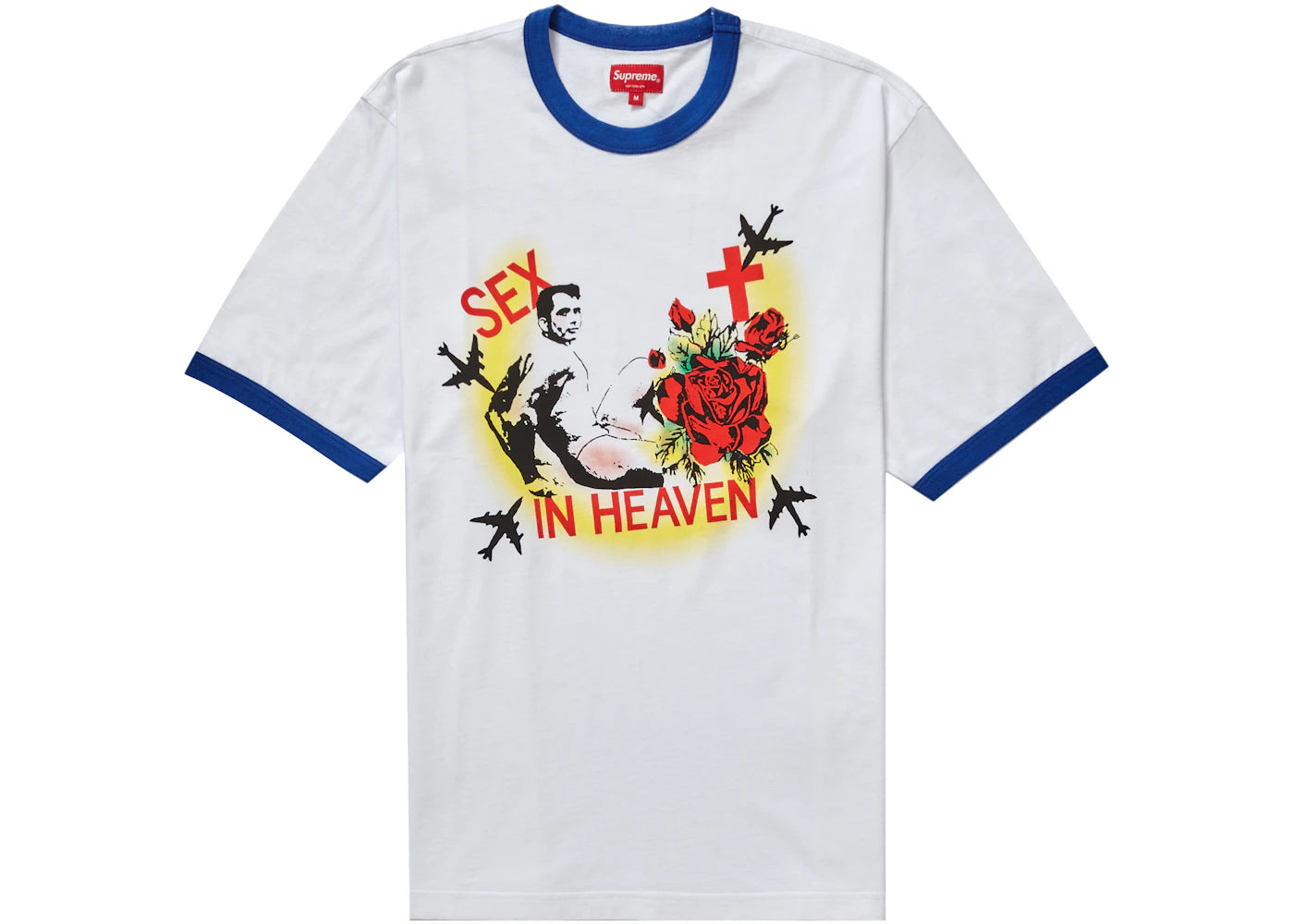 Supreme Sex in Heaven Ringer Tee White