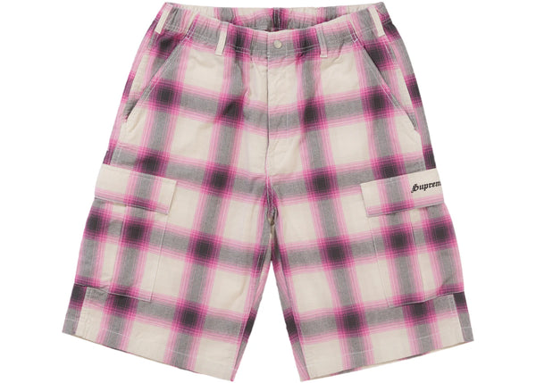 Supreme Shadow Plaid Cargo Short Pink – Side Kicks