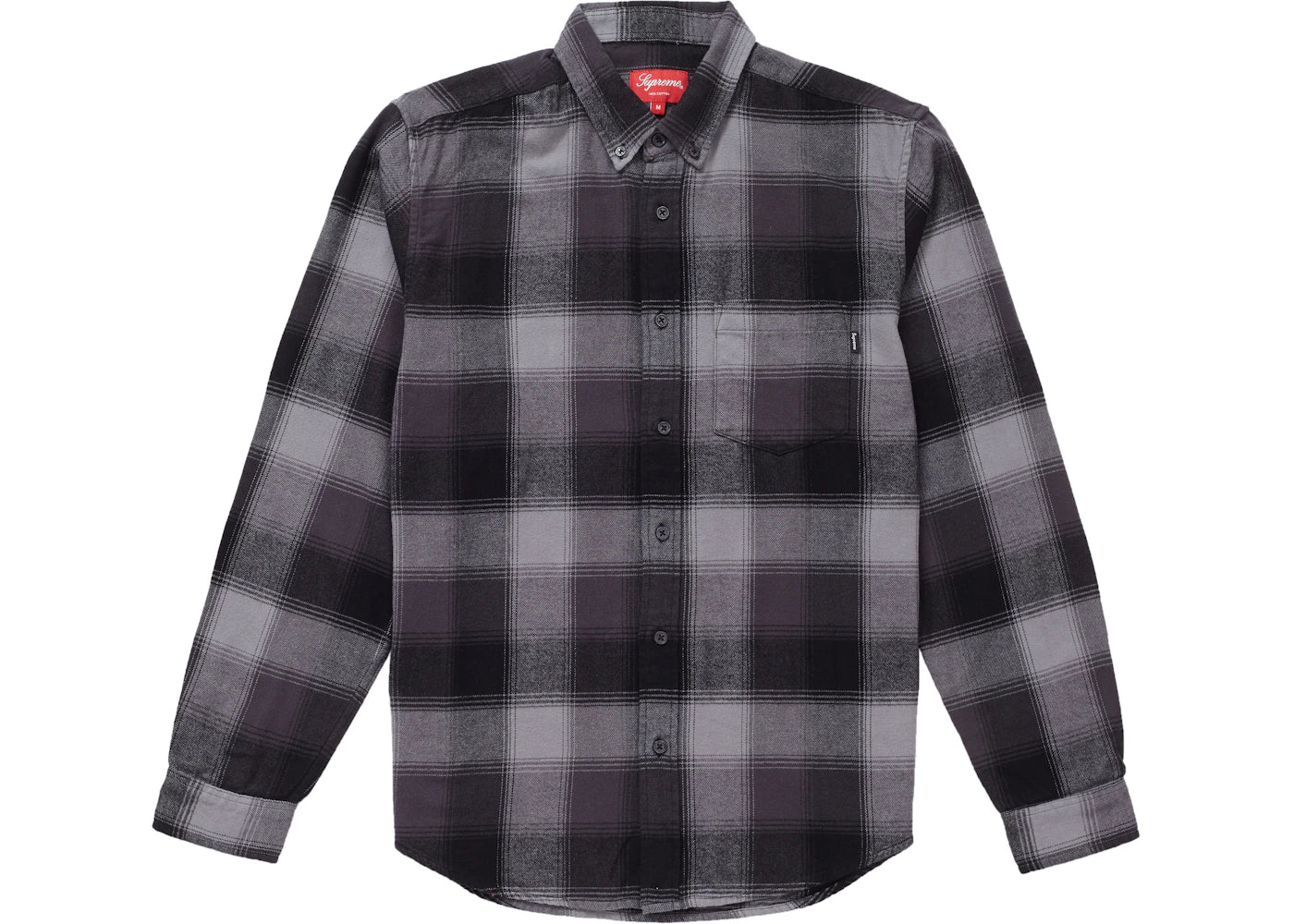 Supreme Shadow Plaid Flannel Shirt Black