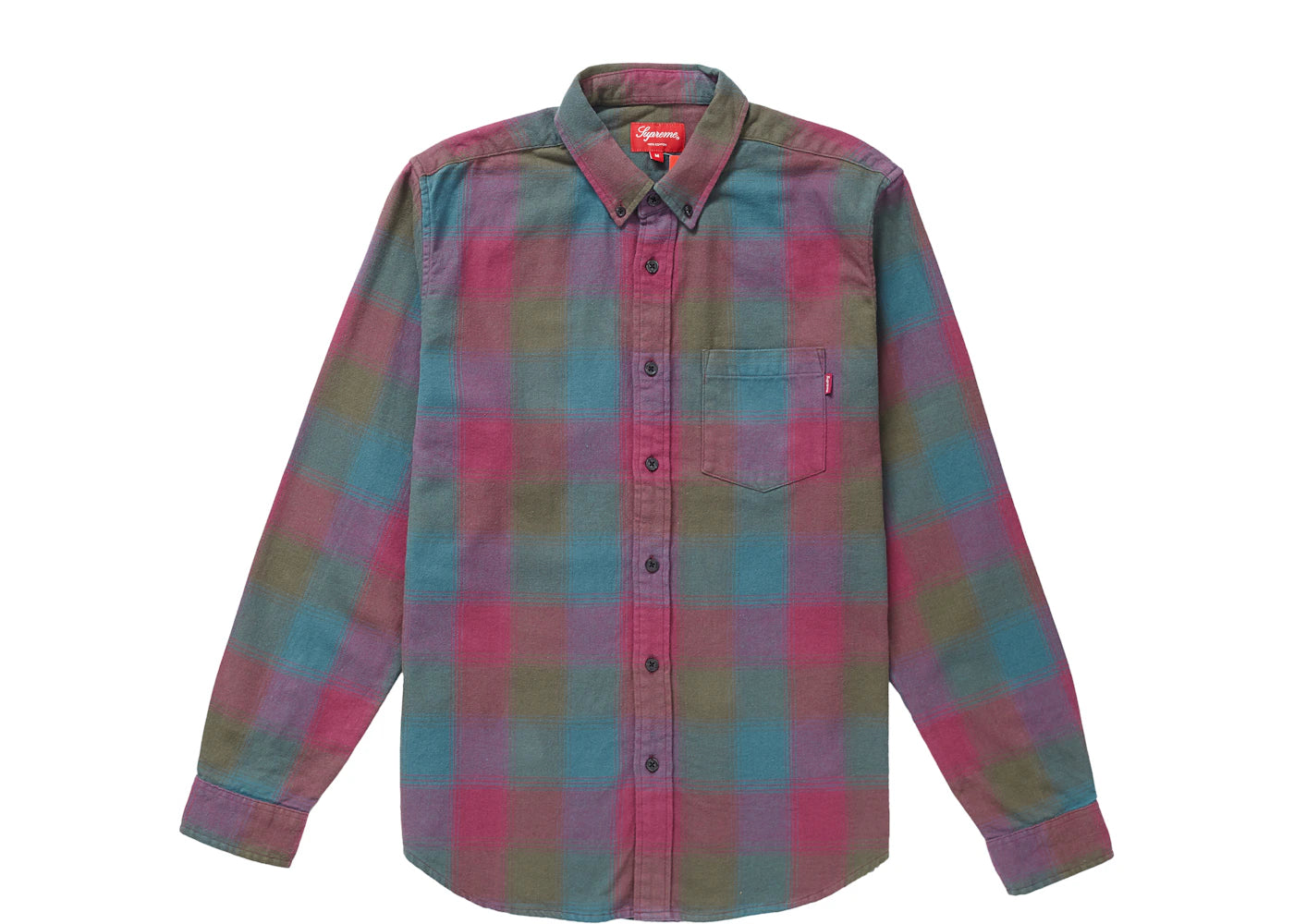 Supreme Shadow Plaid Flannel Shirt Dark Magenta
