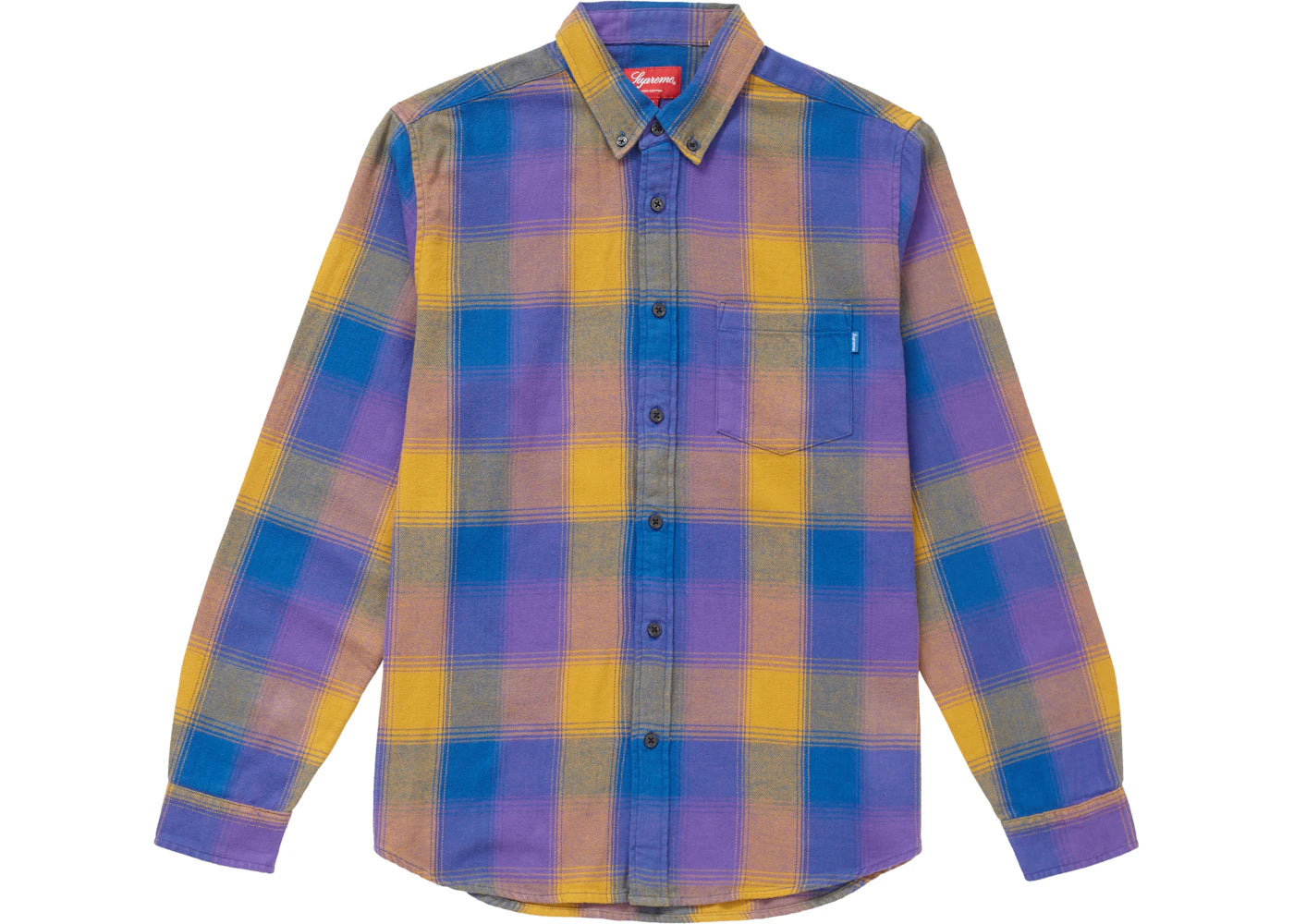 Supreme Shadow Plaid Flannel Shirt Dusty Royal