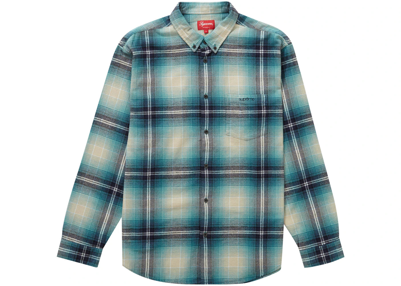 Supreme Shadow Plaid Flannel Shirt (SS23) Blue