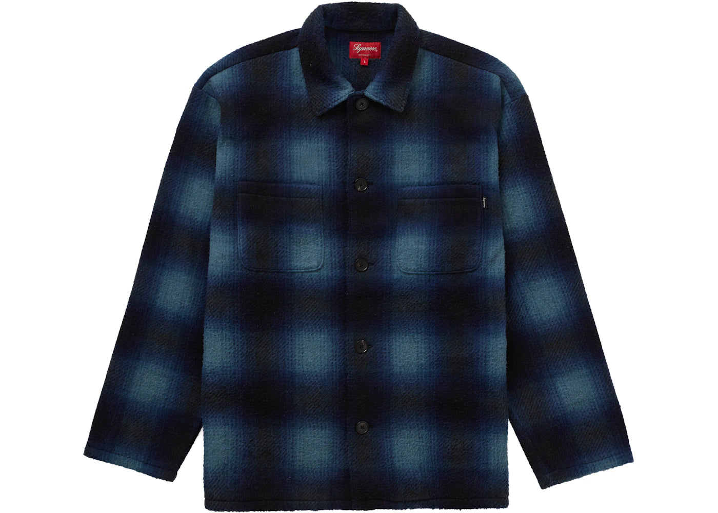 Supreme Shadow Plaid Fleece Shirt Blue