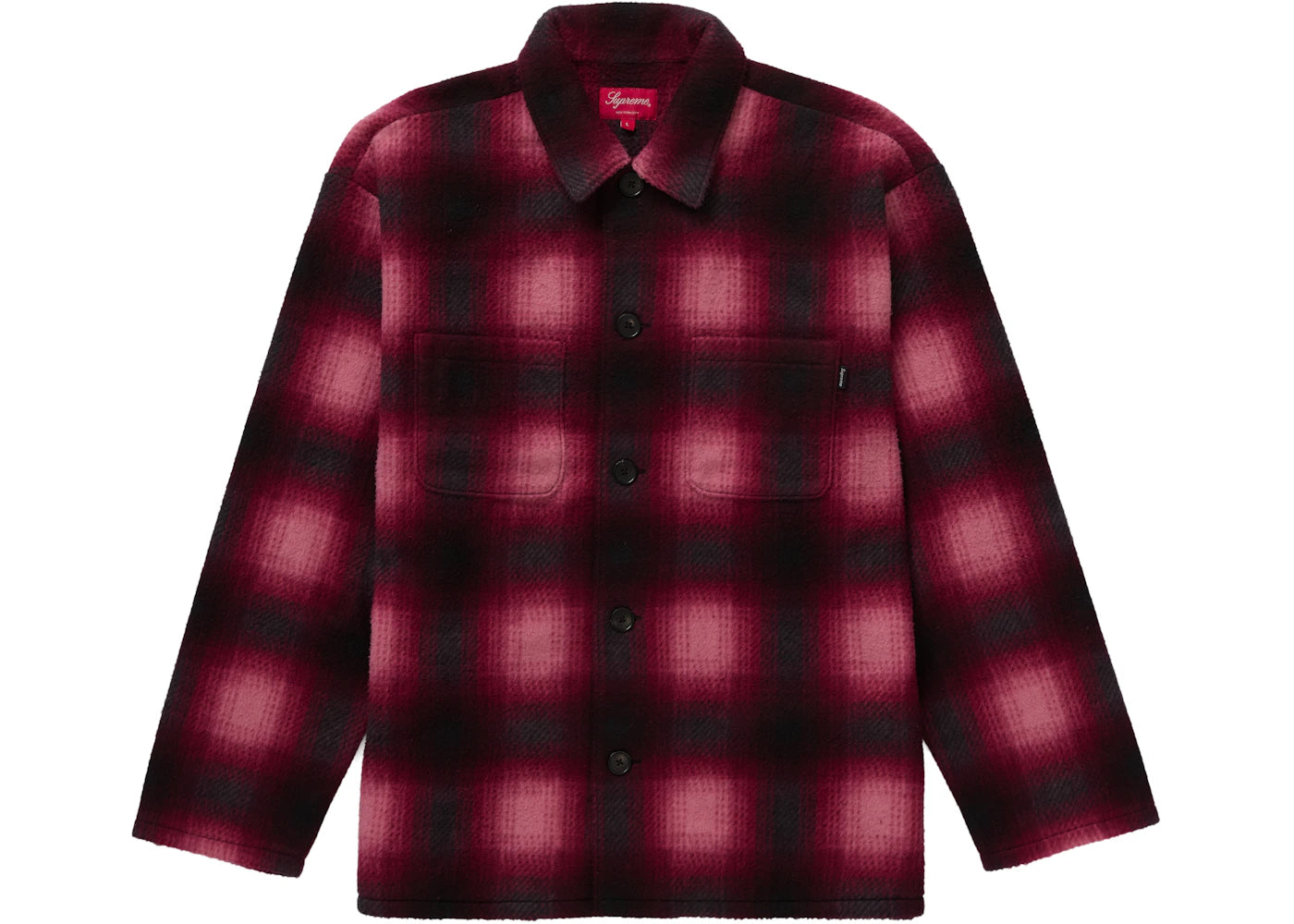 Supreme Shadow Plaid Fleece Shirt Red