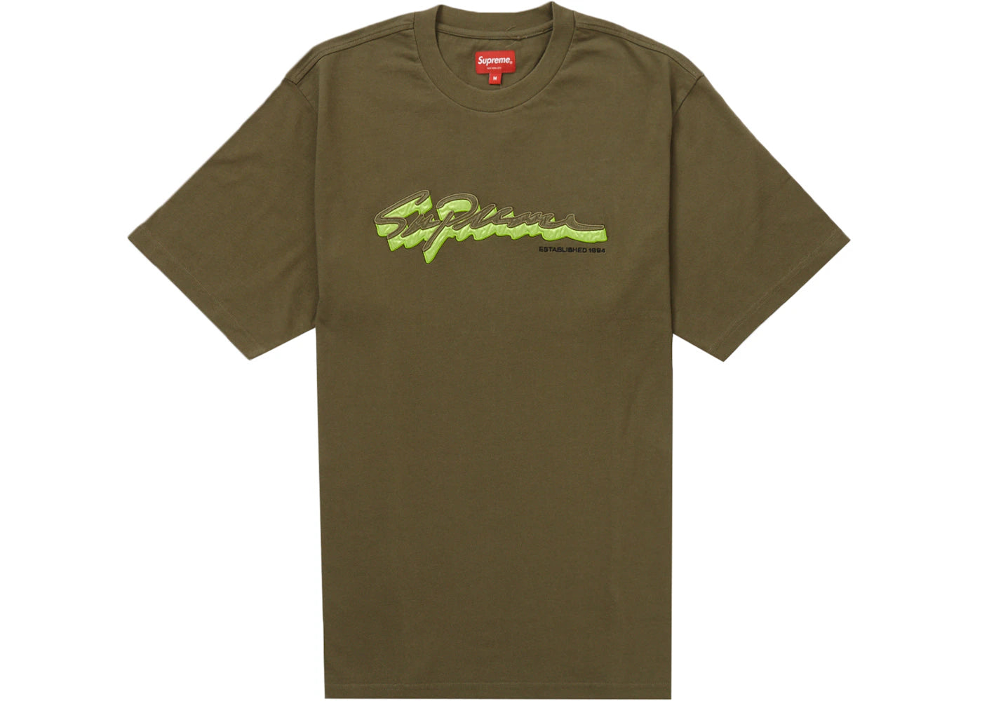 Supreme Shadow Script S/S Top Dark Olive