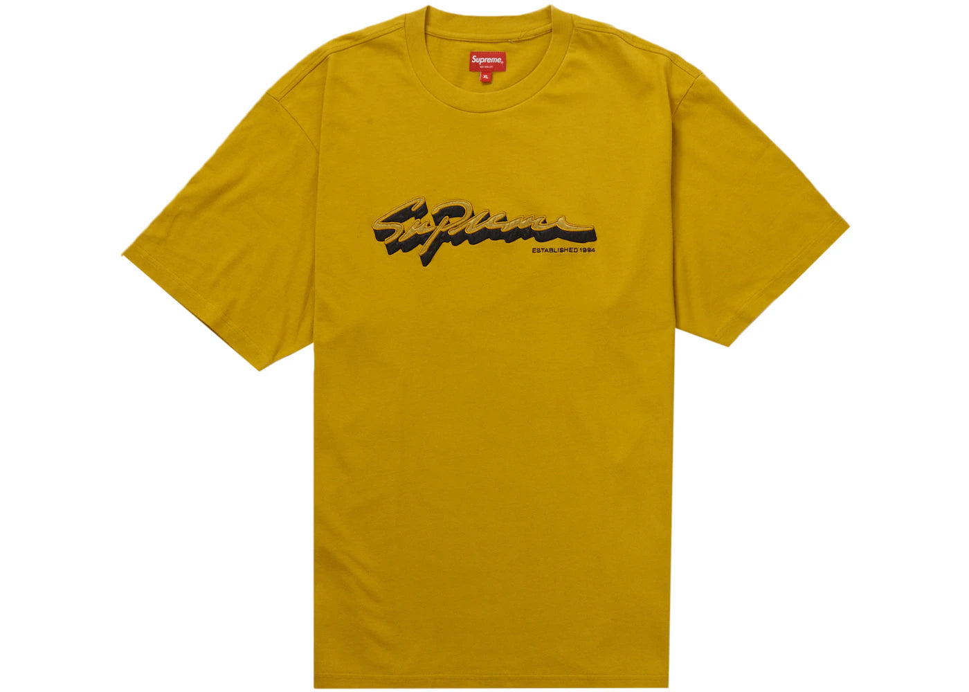 Supreme Shadow Script S/S Top Dusty Yellow