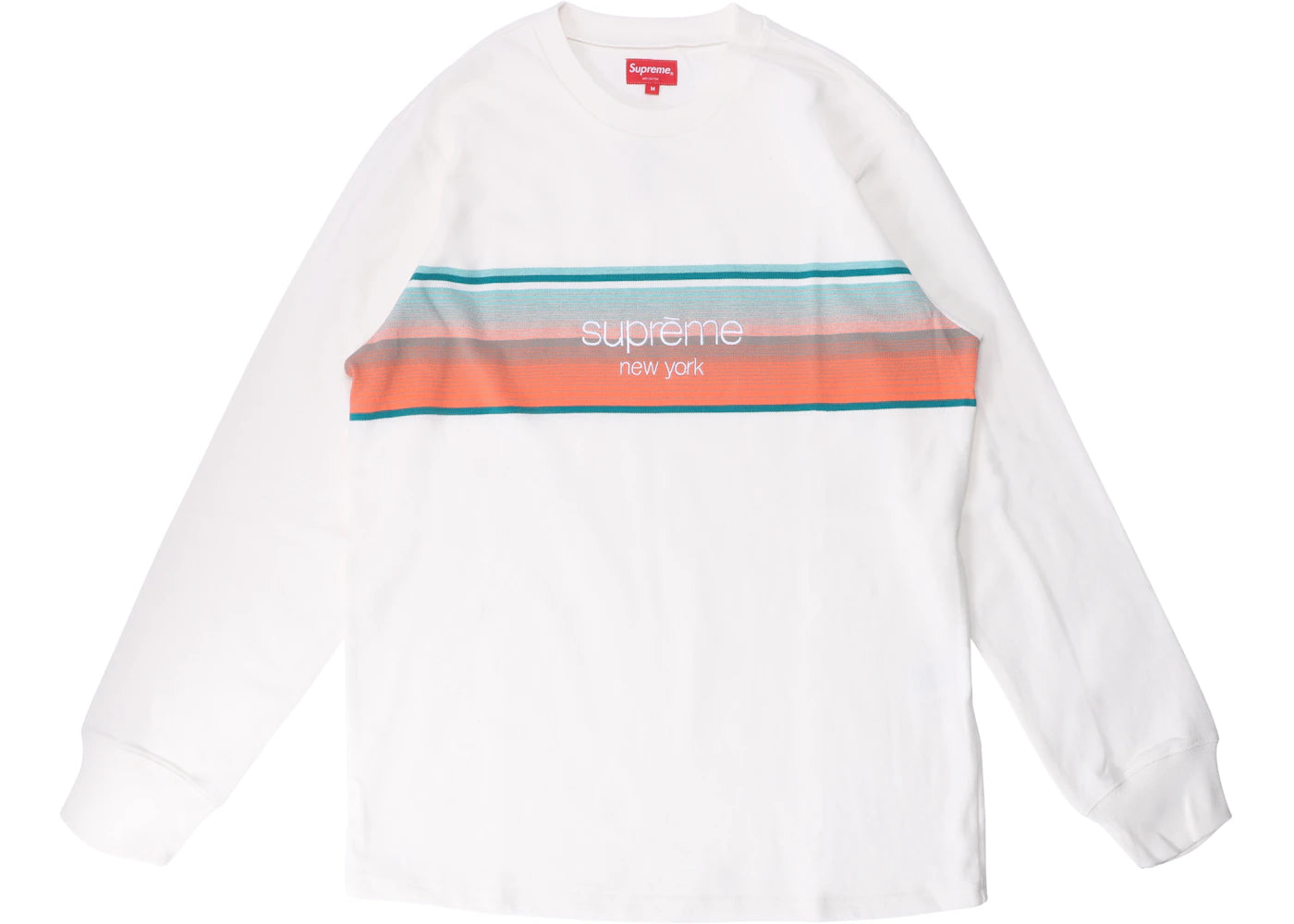 Supreme Shadow Stripe LS Top White