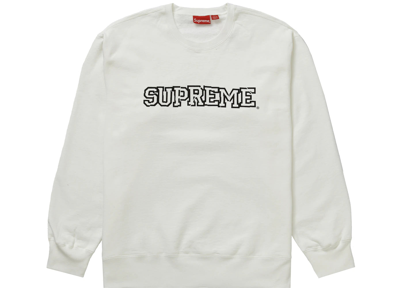 Supreme Shattered Logo Crewneck White