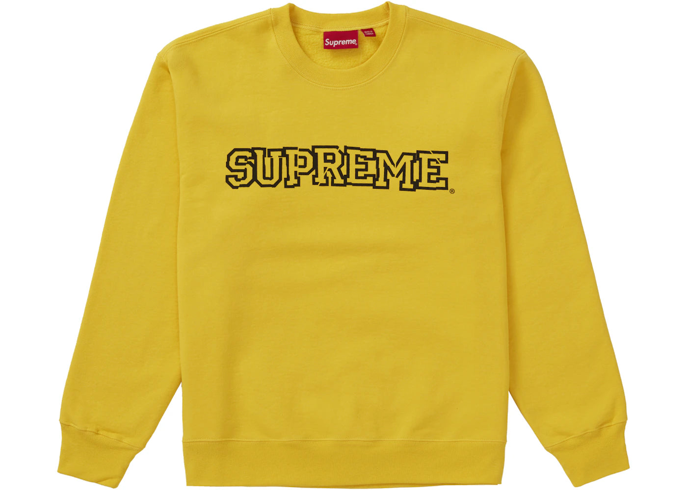 Supreme Shattered Logo Crewneck Yellow