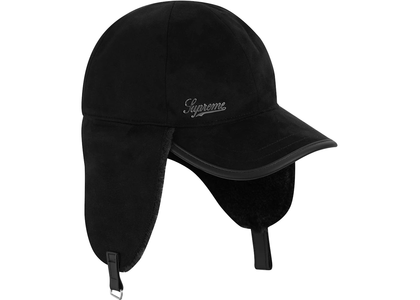 Supreme Shearling Earflap 6-Panel Black