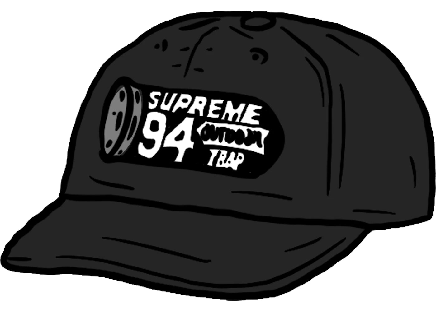 Supreme Shell Patch 6-Panel Black