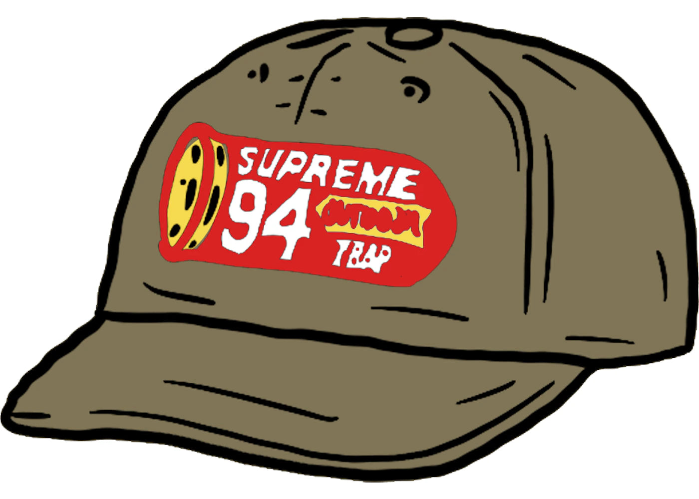 Supreme Shell Patch 6-Panel Olive