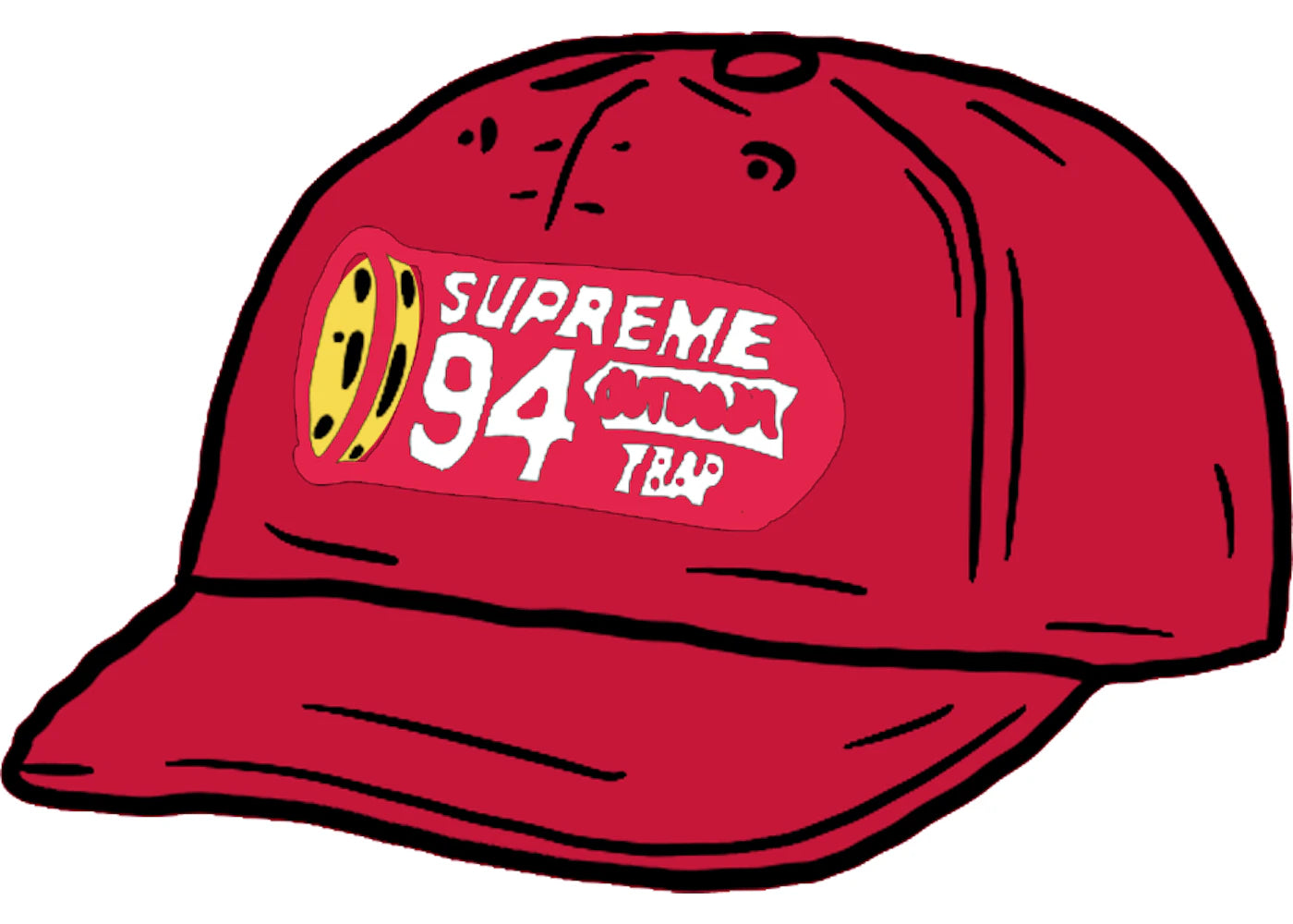 Supreme Shell Patch 6-Panel Red