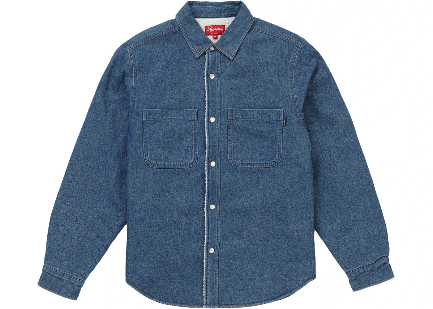 Supreme Sherpa Lined Denim Shirt Blue