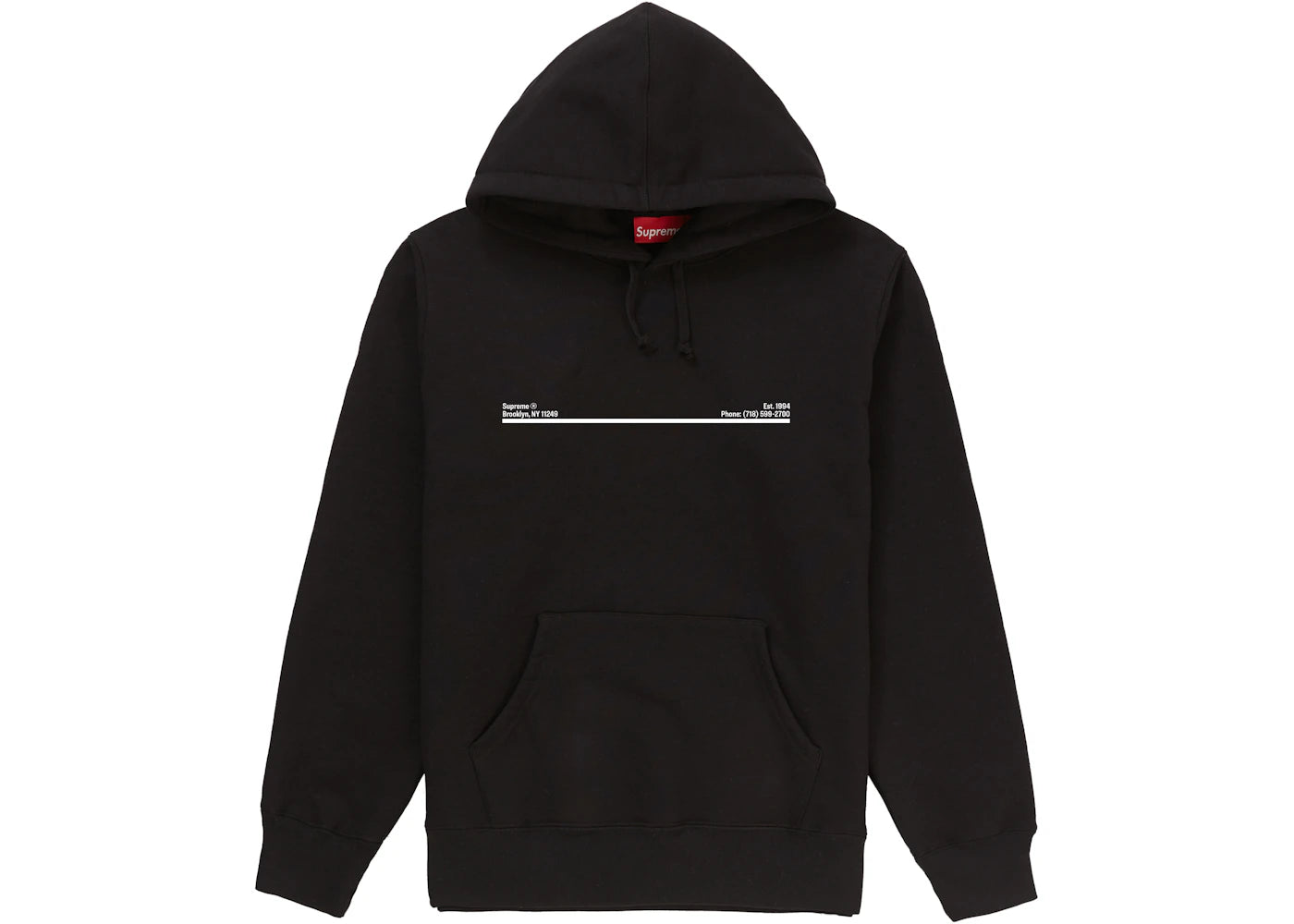 Supreme Shop Hooded Sweatshirt Black Brooklyn