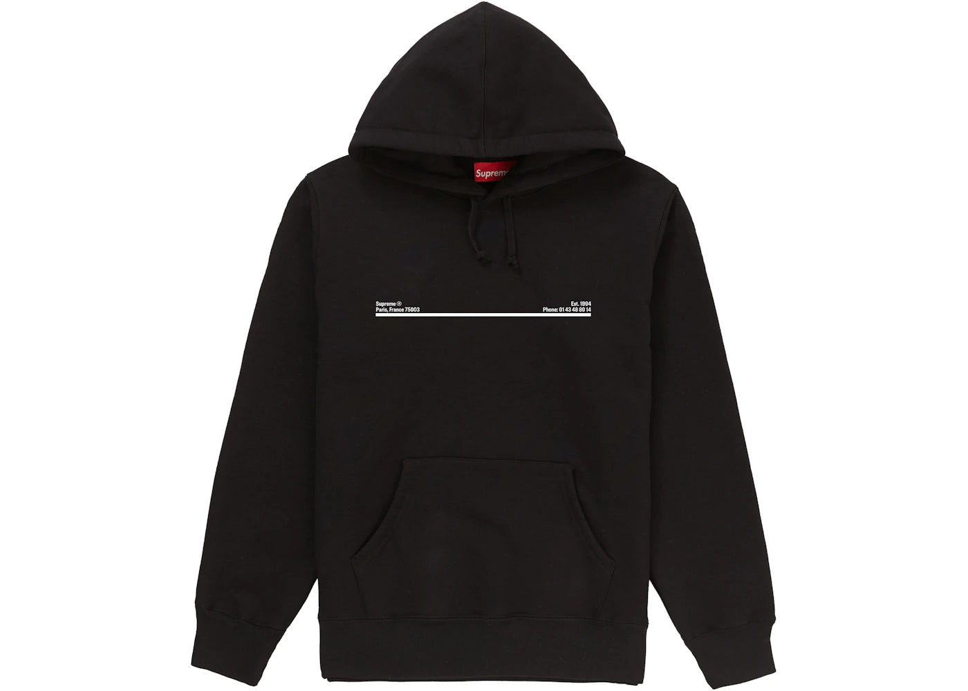 Supreme Shop Hooded Sweatshirt Black Paris