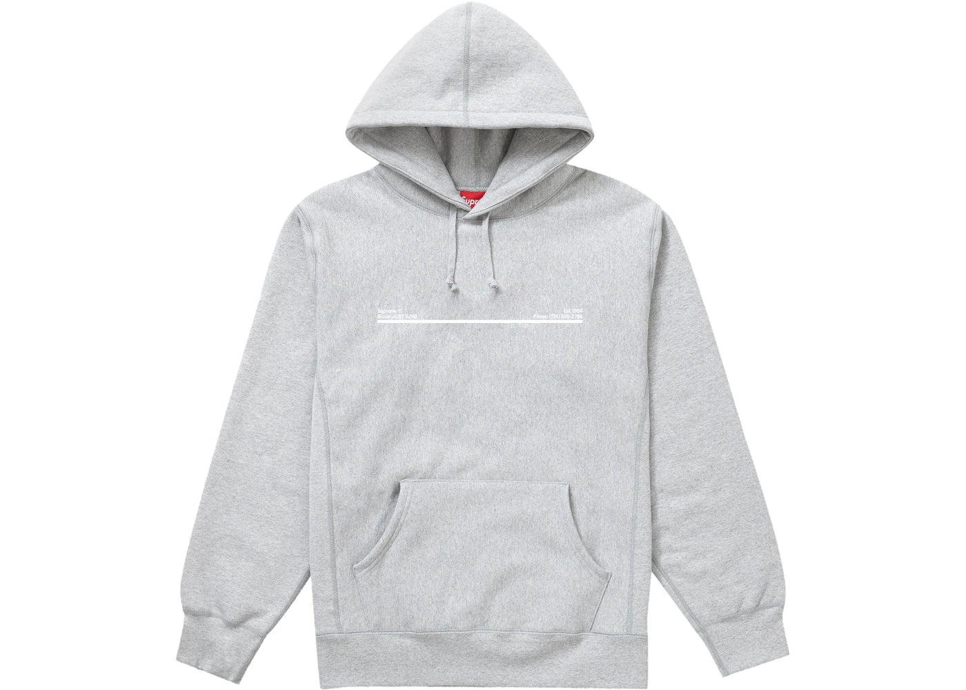 Supreme Shop Hooded Sweatshirt Heather Grey Brooklyn