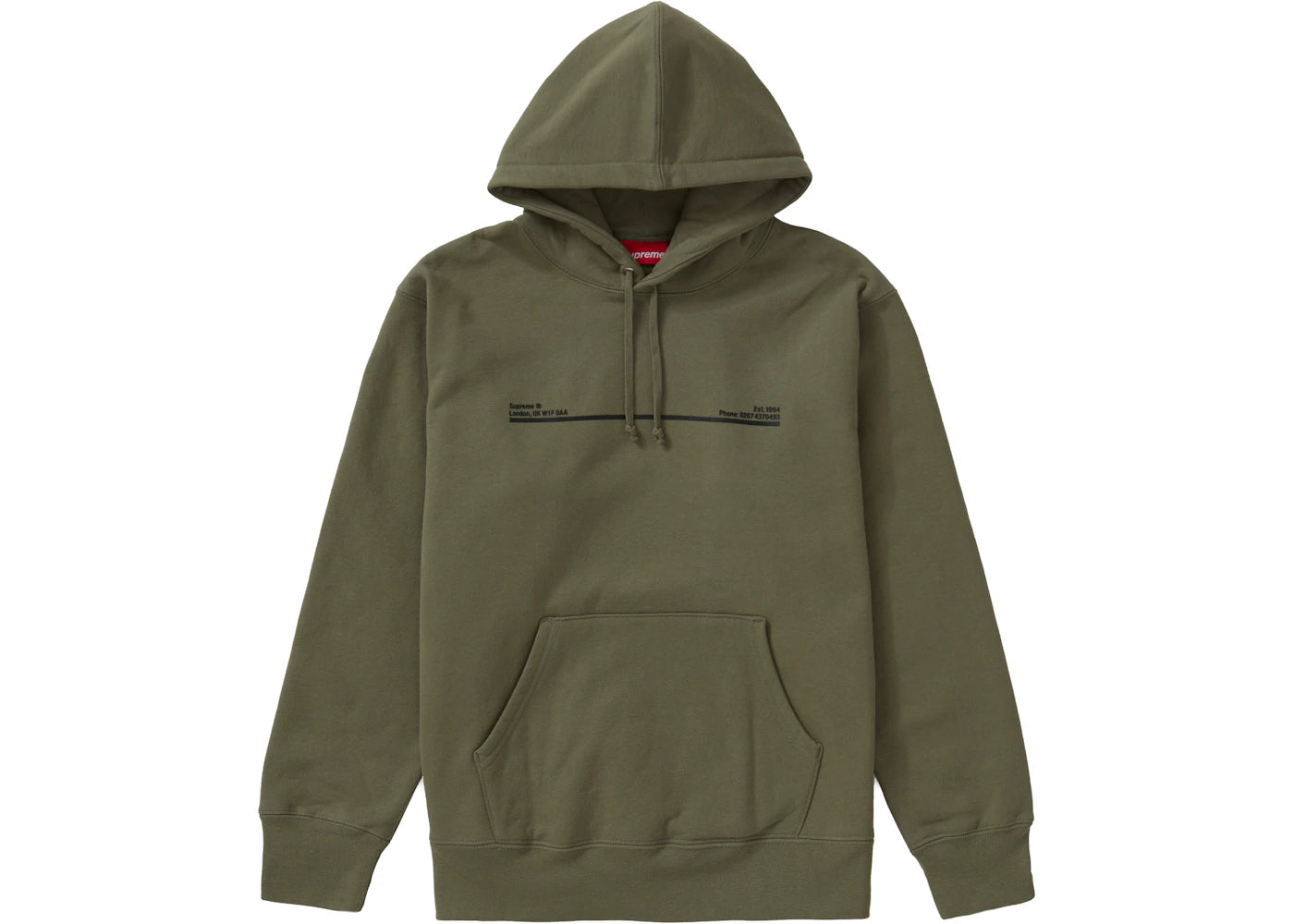 Supreme Shop Hooded Sweatshirt Light Olive London
