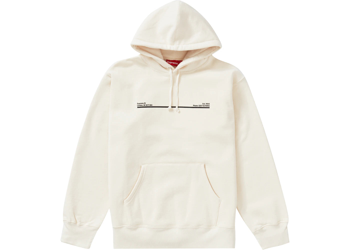 Supreme Shop Hooded Sweatshirt Natural London