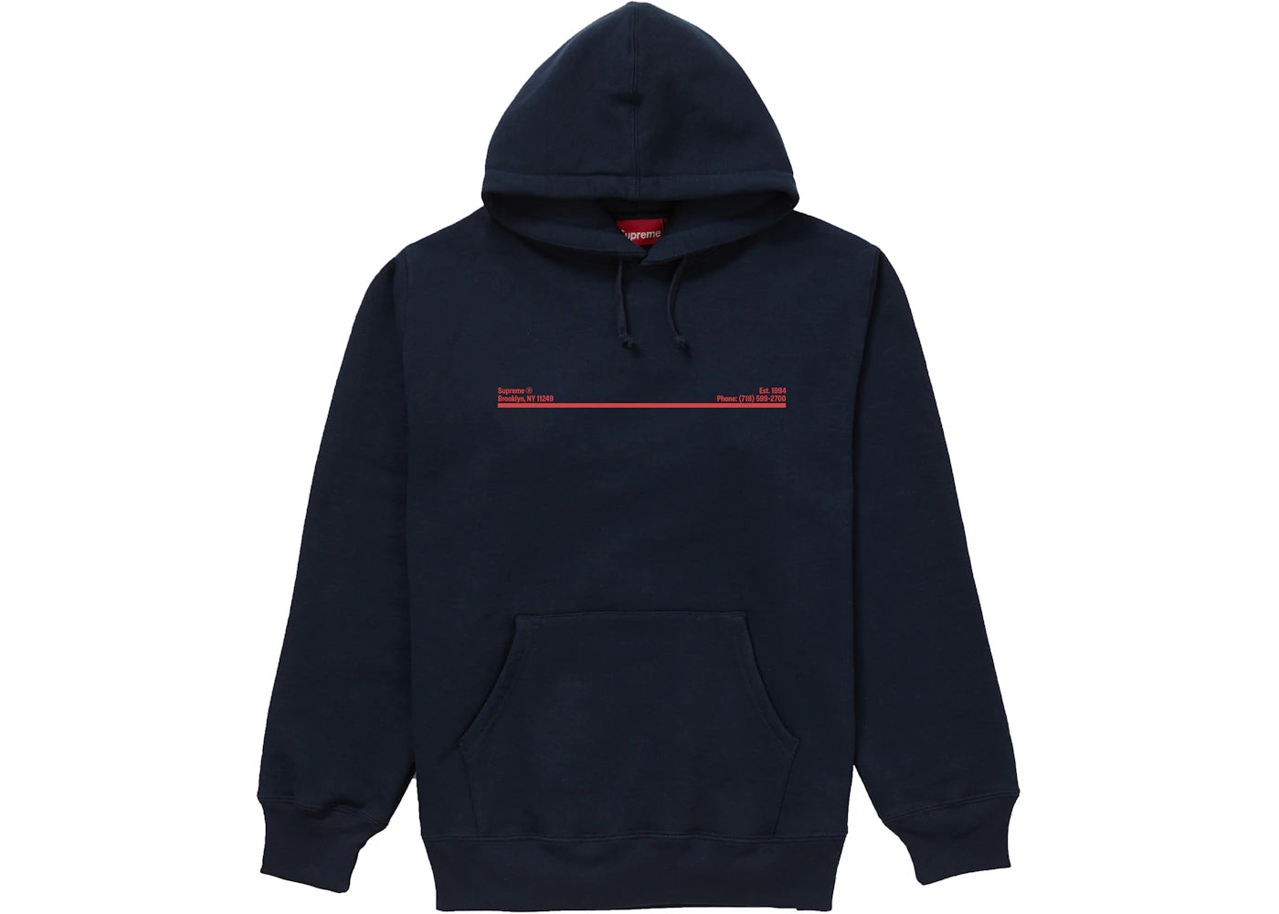 Supreme Shop Hooded Sweatshirt Navy Brooklyn