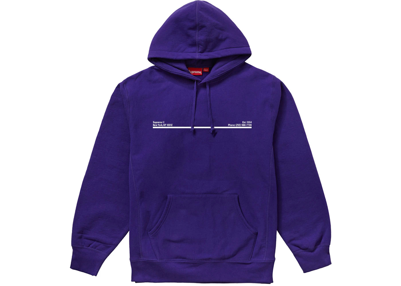 Supreme Shop Hooded Sweatshirt Purple New York City