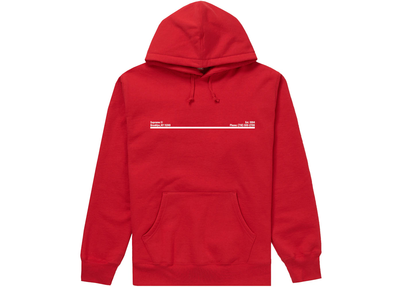 Supreme Shop Hooded Sweatshirt Red Brooklyn