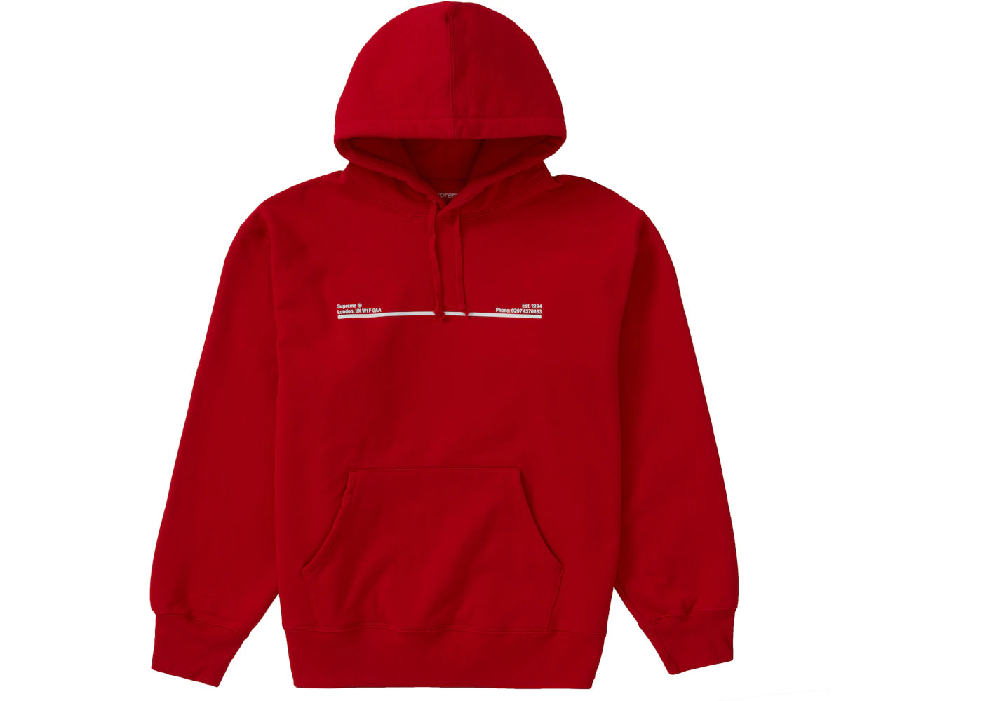 Supreme Shop Hooded Sweatshirt Red London