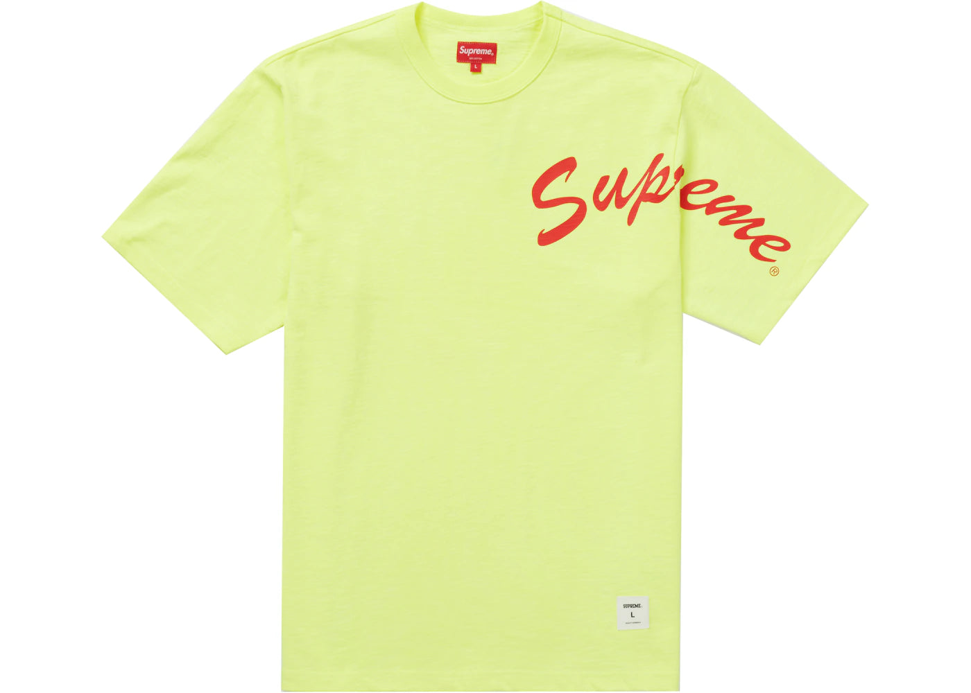 Supreme Shoulder Arc S/S Top Fluorescent Yellow