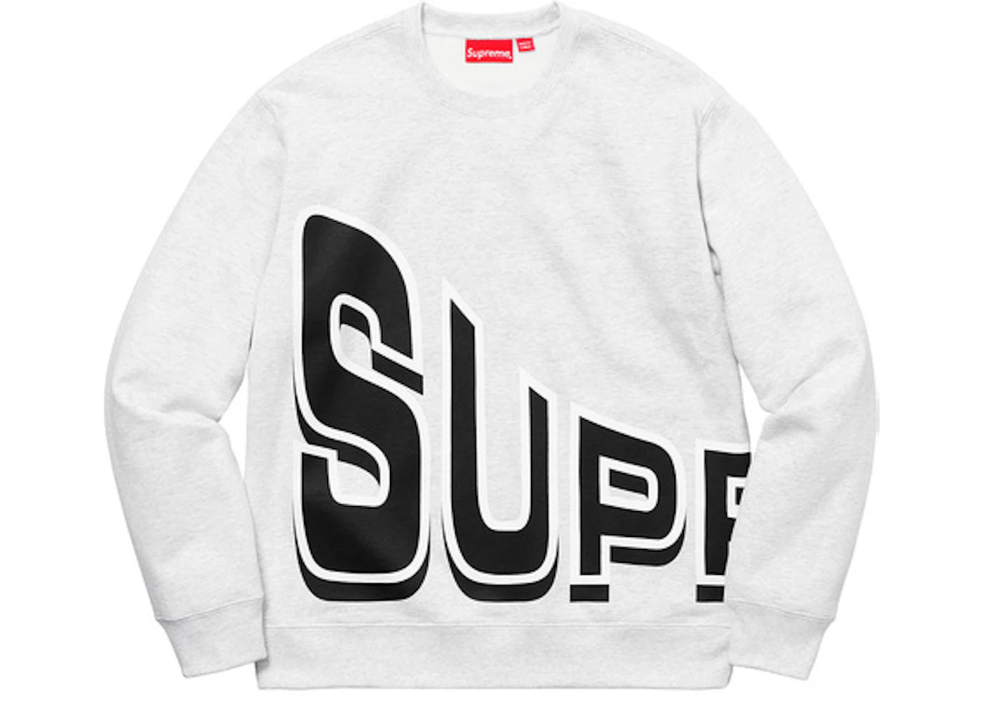 Supreme Side Arc Crewneck Ash Grey