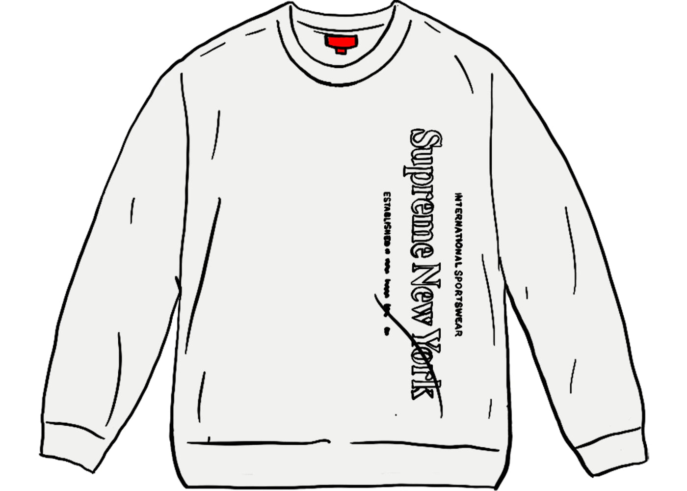 Supreme Side Logo Crewneck White