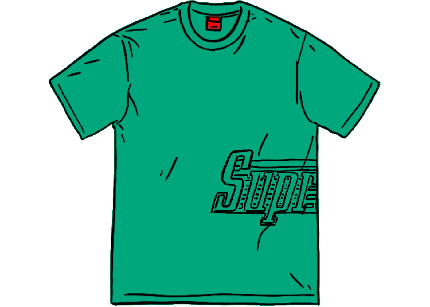 Supreme Side Logo S/S Top Green