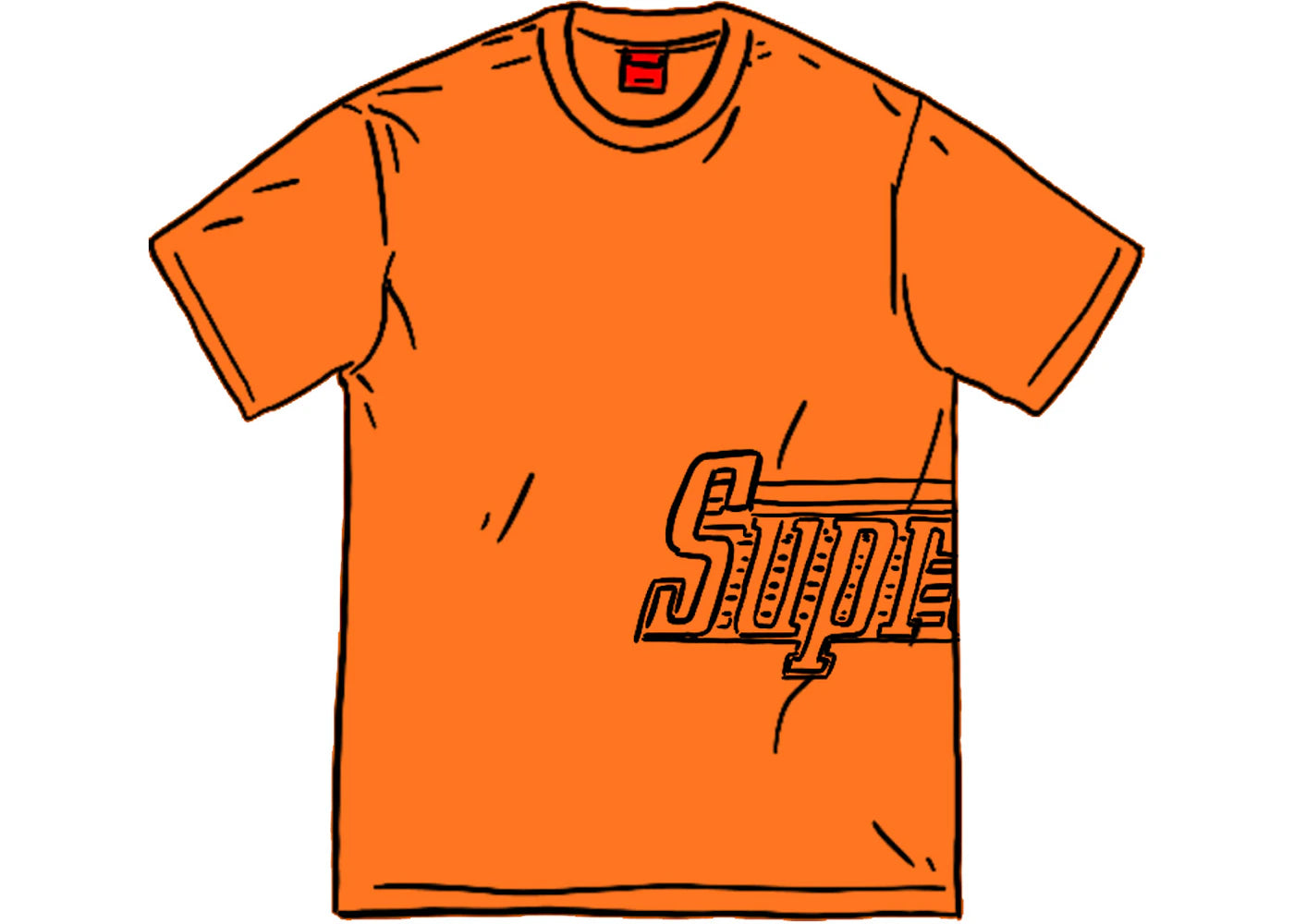 Supreme Side Logo S/S Top Orange