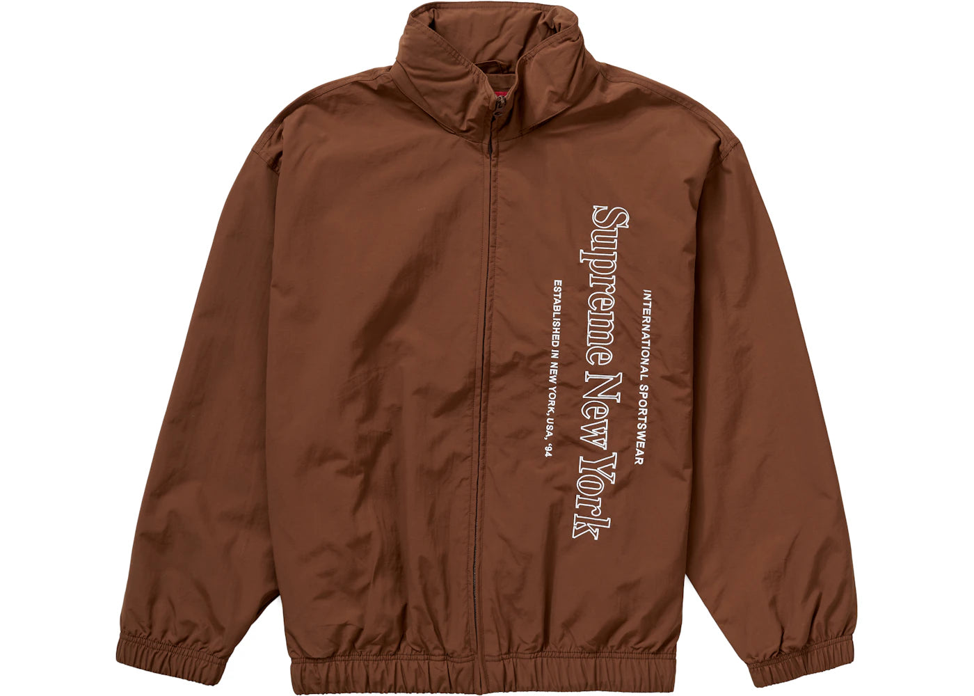 Supreme Side Logo Track Jacket Brown