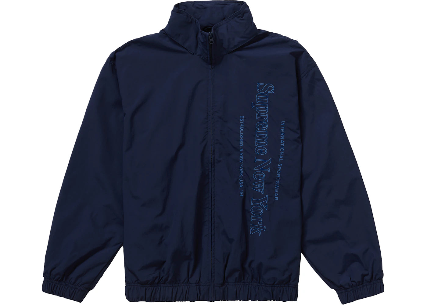 Supreme Side Logo Track Jacket Navy