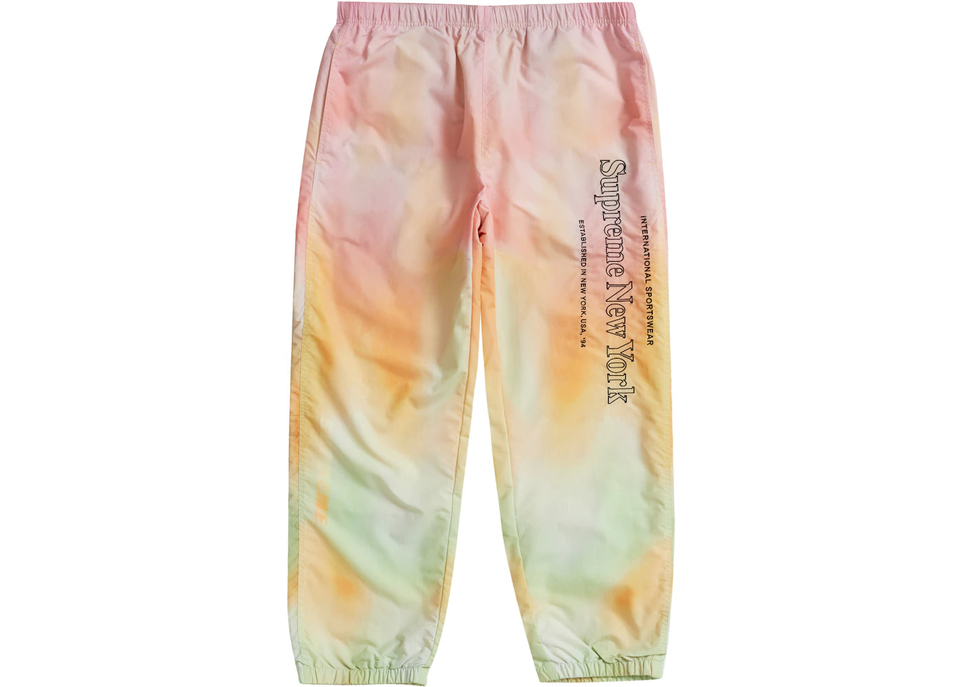 Supreme Side Logo Track Pant Yellow Gradient