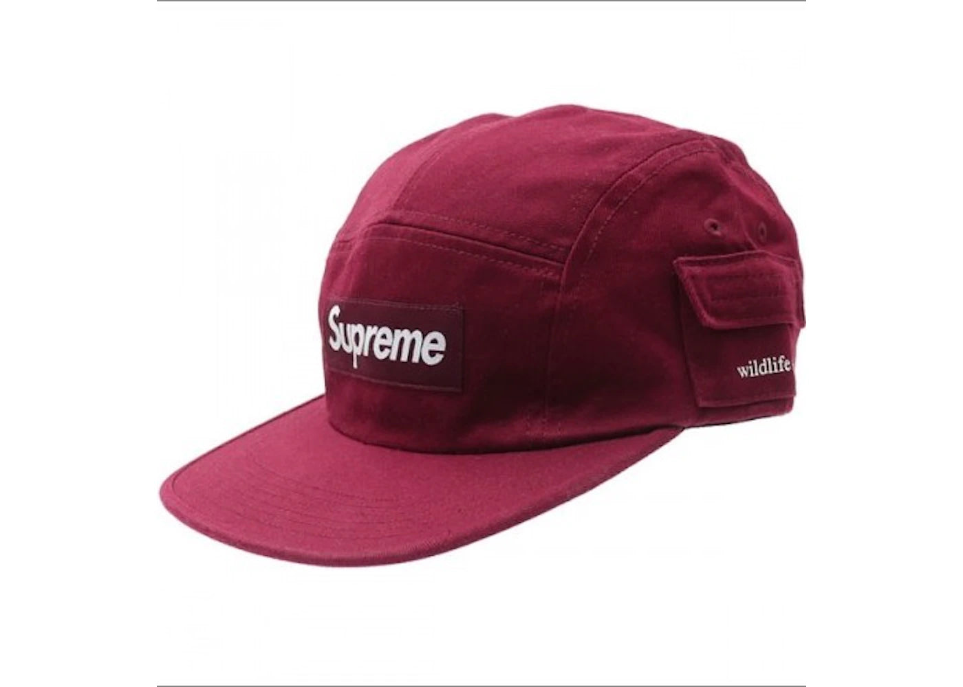 Supreme Side Pocket Camp Cap Burgundy