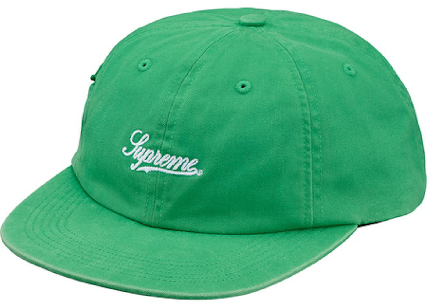 Supreme Side Pocket Script Logo 6-Panel Light Green