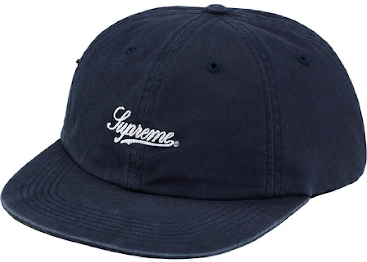 Supreme Side Pocket Script Logo 6-Panel Navy