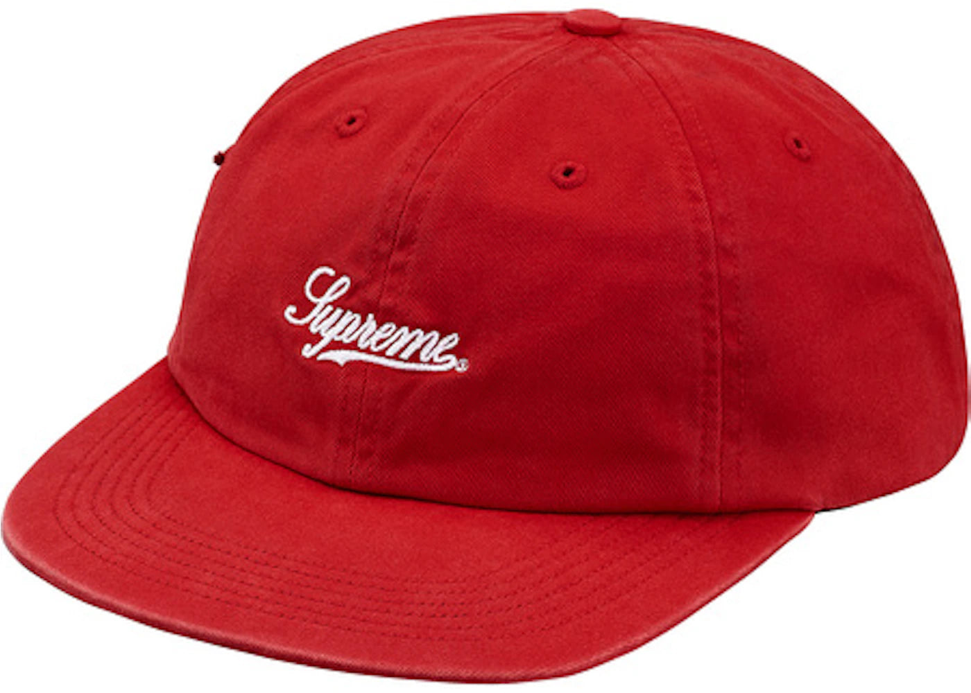 Supreme Side Pocket Script Logo 6-Panel Red