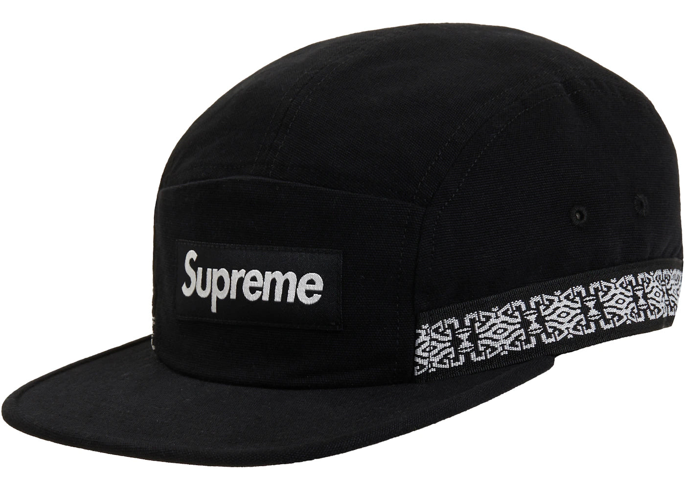 Supreme Side Tape Camp Cap Black