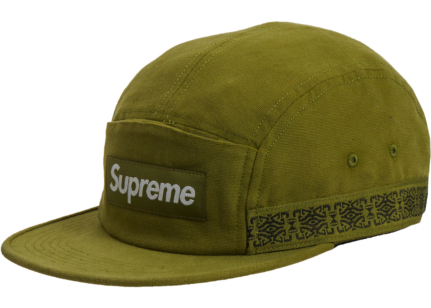 Supreme Side Tape Camp Cap Olive