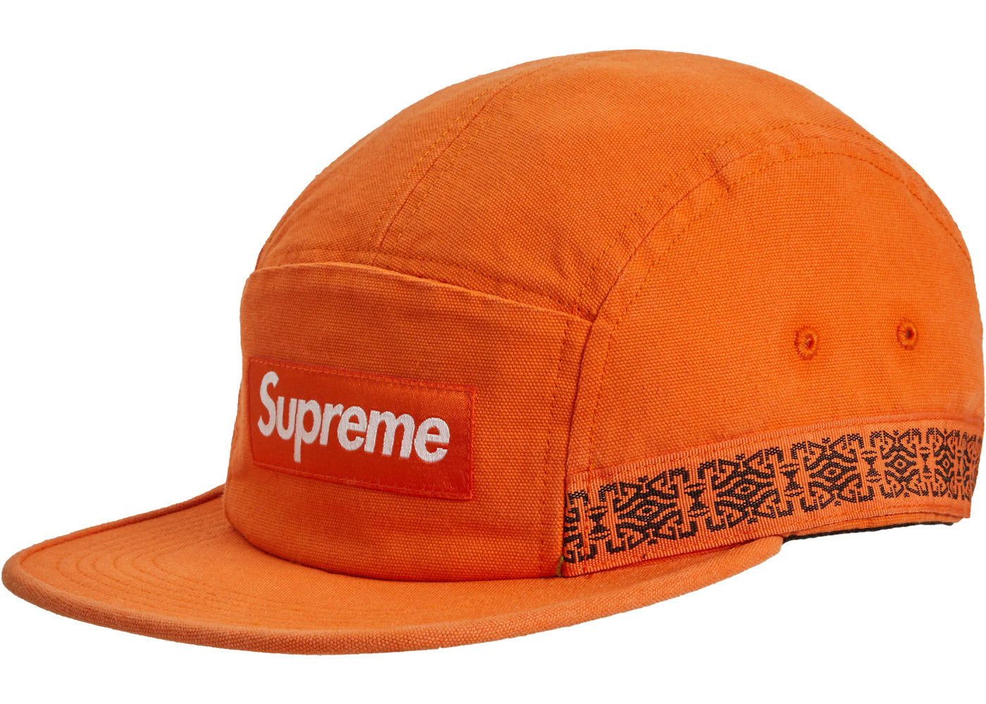 Supreme Side Tape Camp Cap Orange