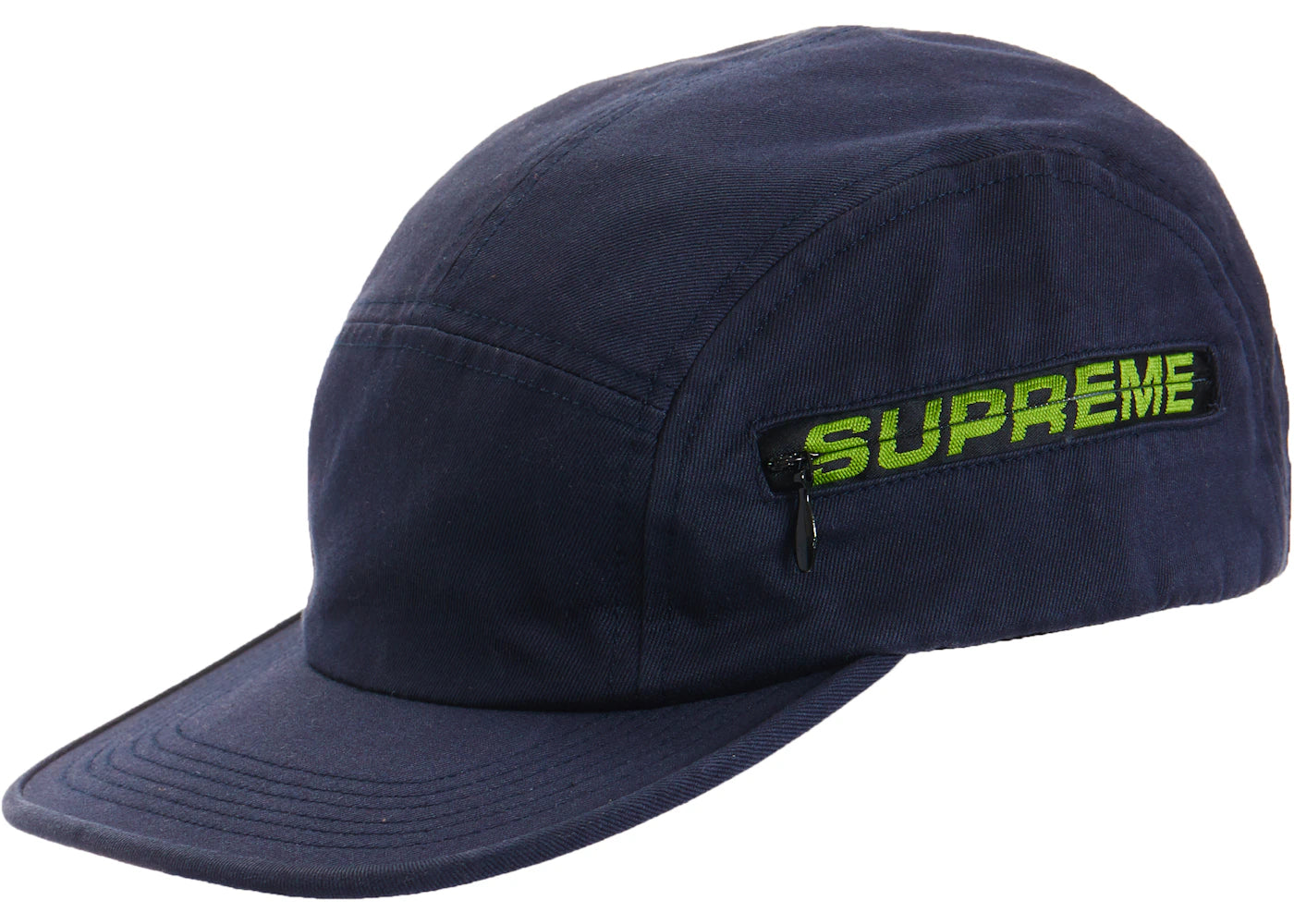 Supreme Side Zip Camp Cap (SS19) Navy