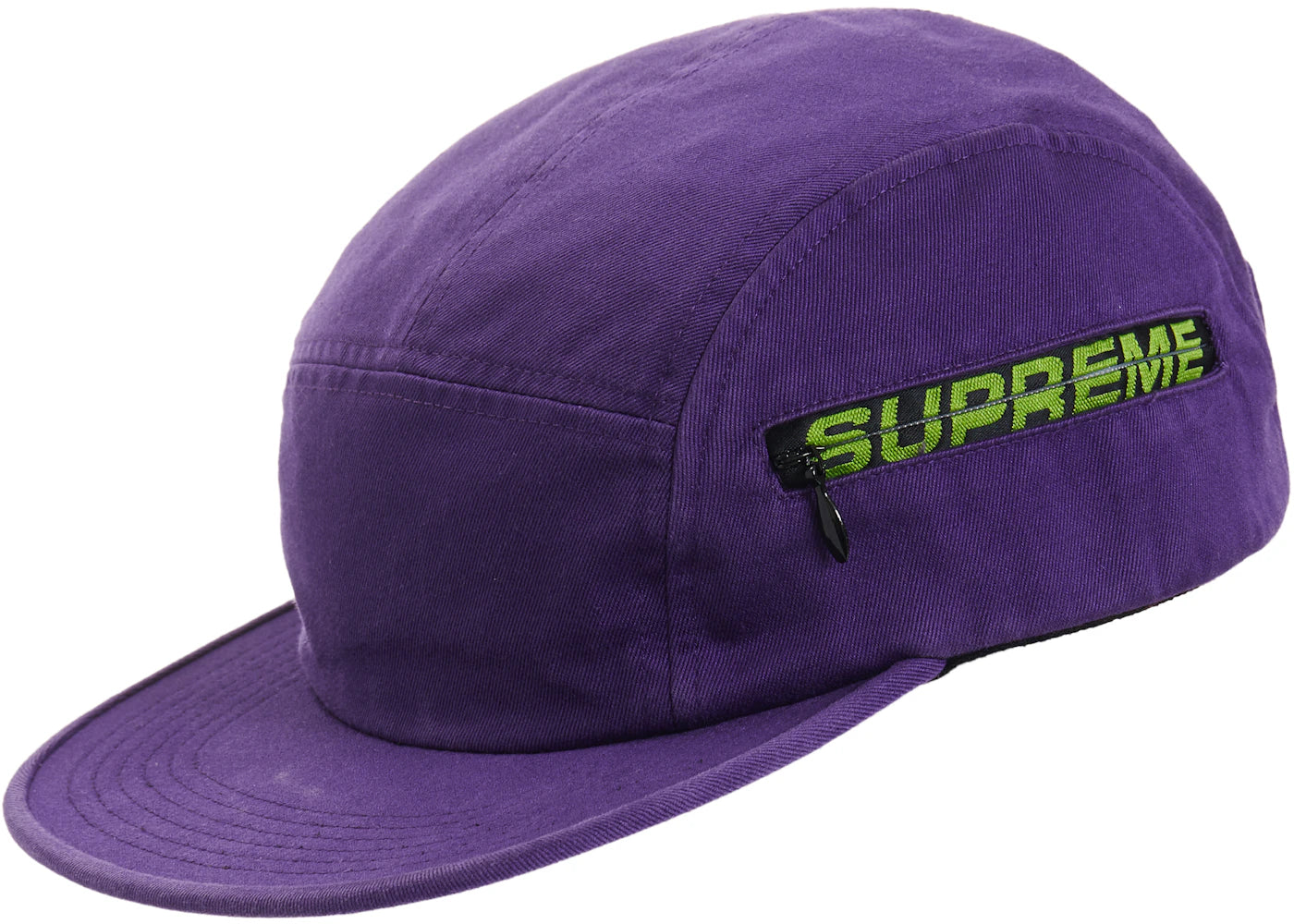 Supreme Side Zip Camp Cap (SS19) Purple