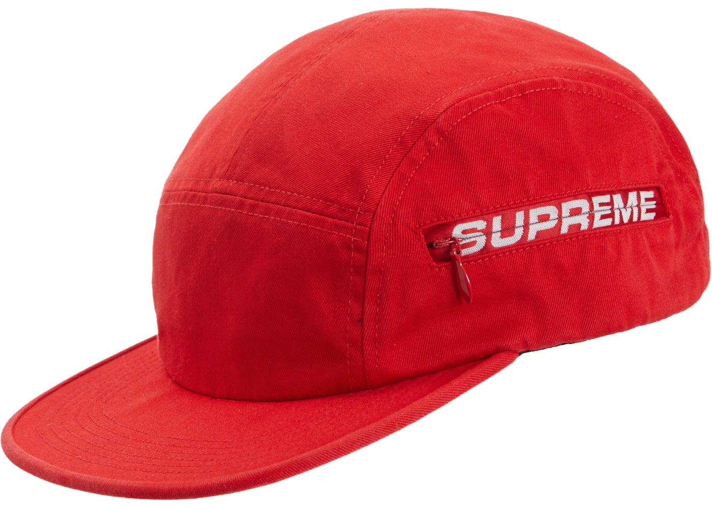 Supreme Side Zip Camp Cap (SS19) Red