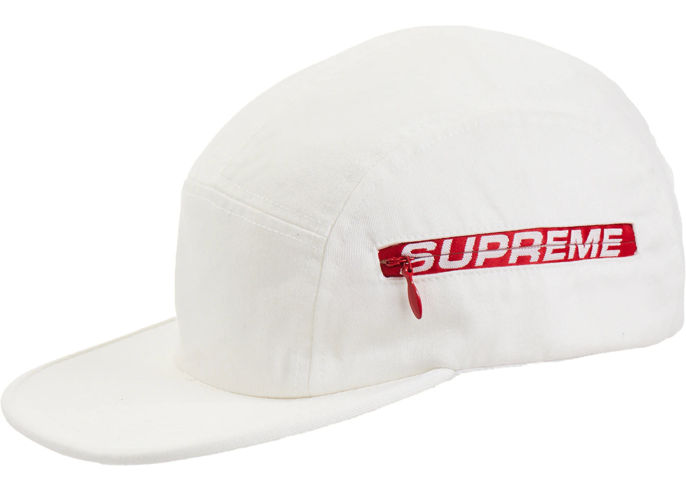 Supreme Side Zip Camp Cap (SS19) White